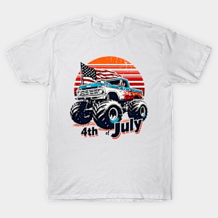 4th Of July, Monster Truck T-Shirt